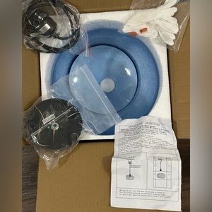 Blue Pendant Light NWT